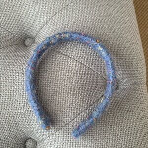 Free People Blue Wool Blend Headband with Multicolor Speckle